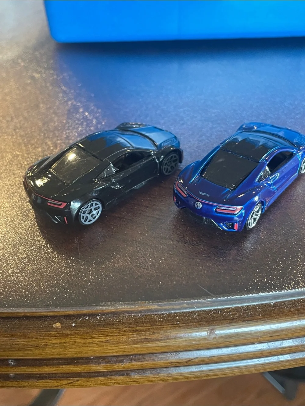 2) 17 Acura NSX Hot Wheels Blue and black 2015 Die-Cast cars